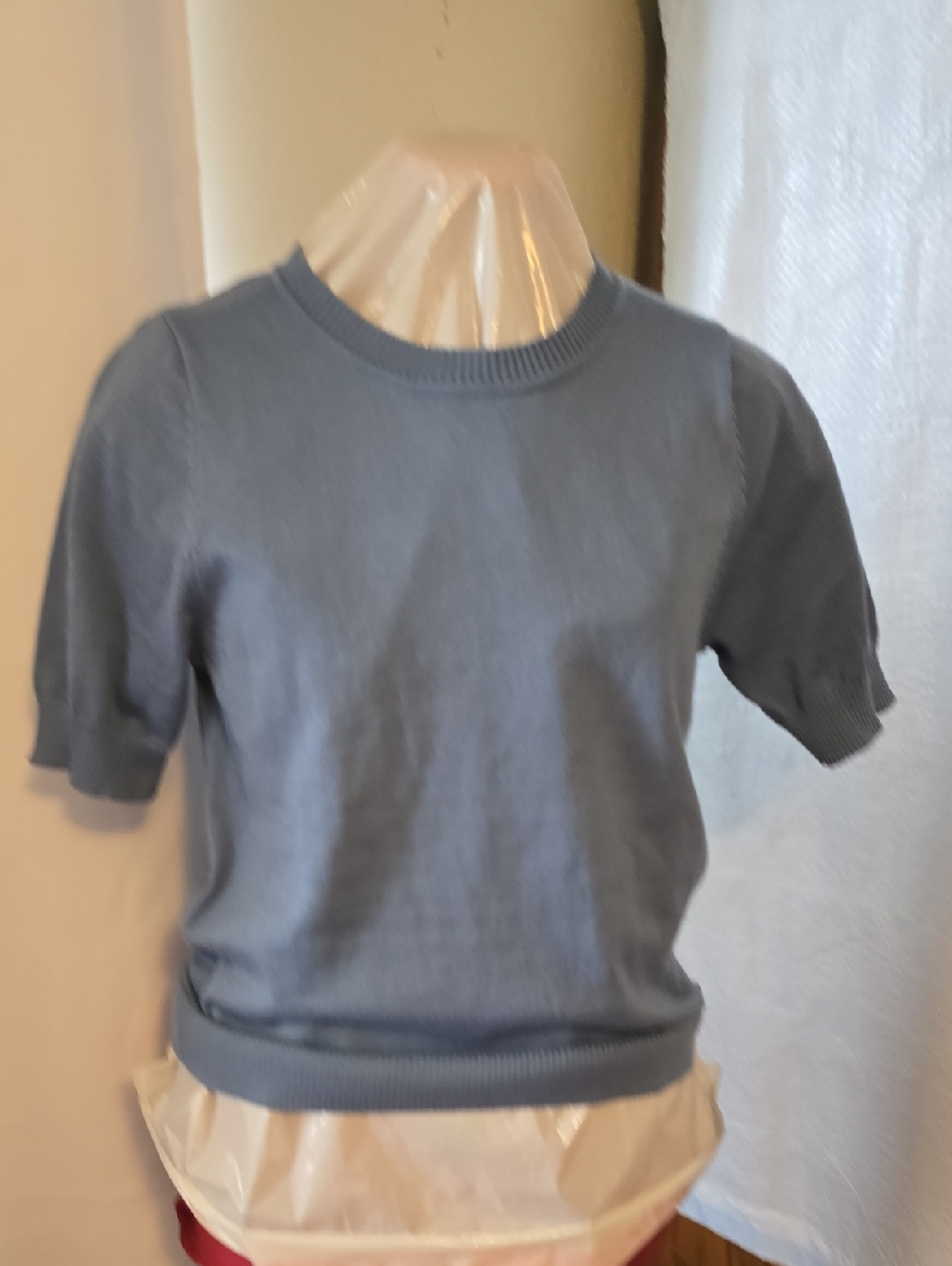 LuLaRoe Short Sleeve Crew Sweater - Dusty Blue